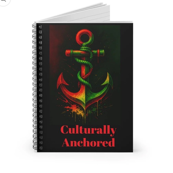 Culturally Anchored Spiral Notebook - Black and Red - Picture 2 of 4